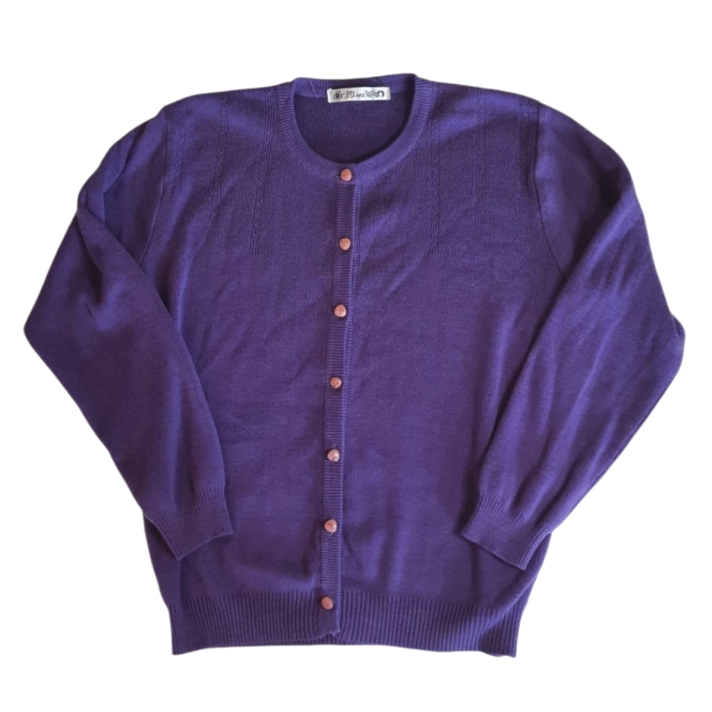 Vintage Purple Button Down Cardigan